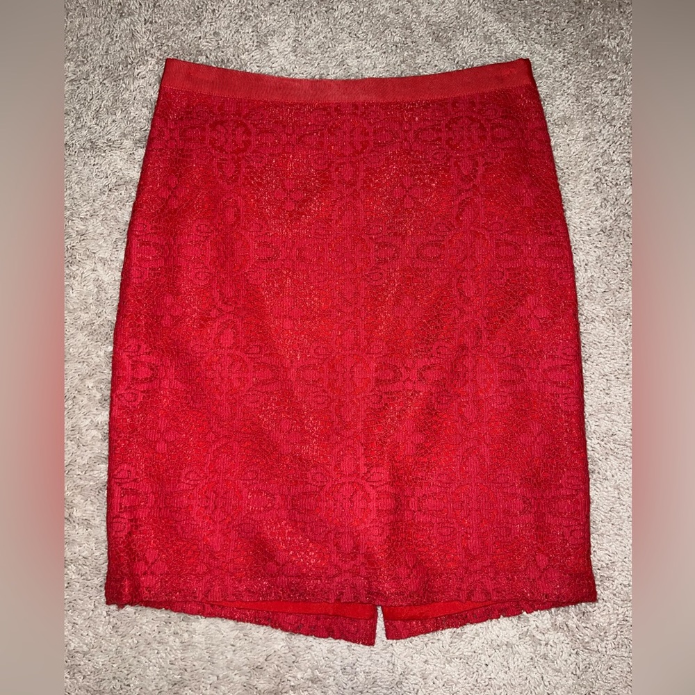 The Limited lace overlay pencil skirt
